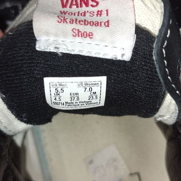 Vans Sk8 Hi-tops Black White Skater W 7 M 5.5 Excellent condition - Picture 7 of 7